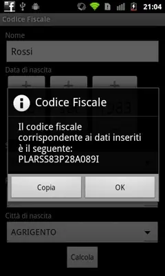 Italian TAX ID android App screenshot 0