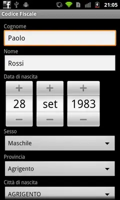 Italian TAX ID android App screenshot 1